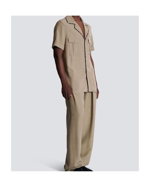 Balmain Natural Relaxed Fit Pyjama Shirt for men