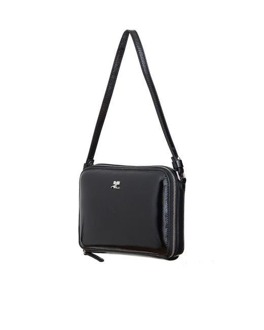 Courreges White Zippered Shoulder Bag