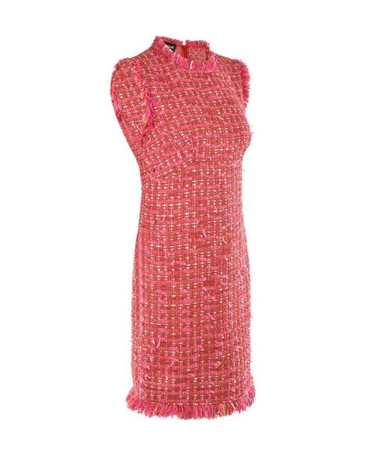 Moschino Pink Round-Necked Sleeveless Dress