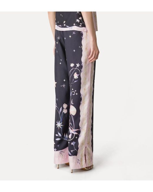 Forte_forte Blue Deliverance Print Twill Stretch Trousers