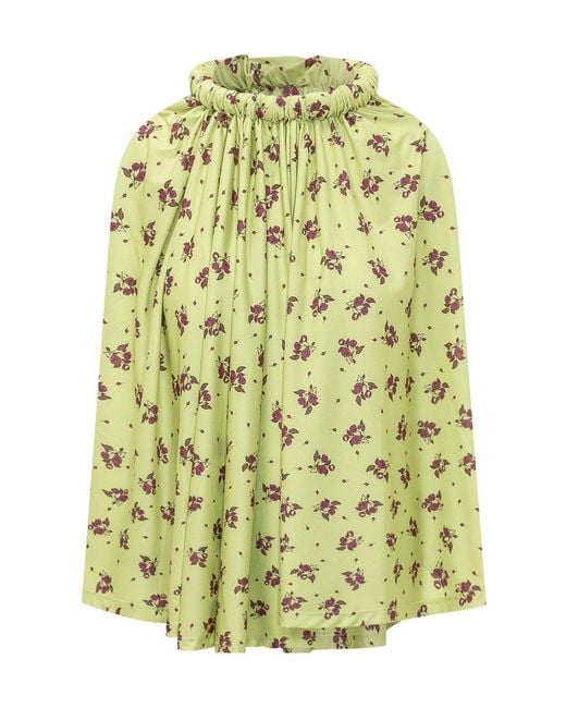 Coperni Green Circle Floral Halterneck Top