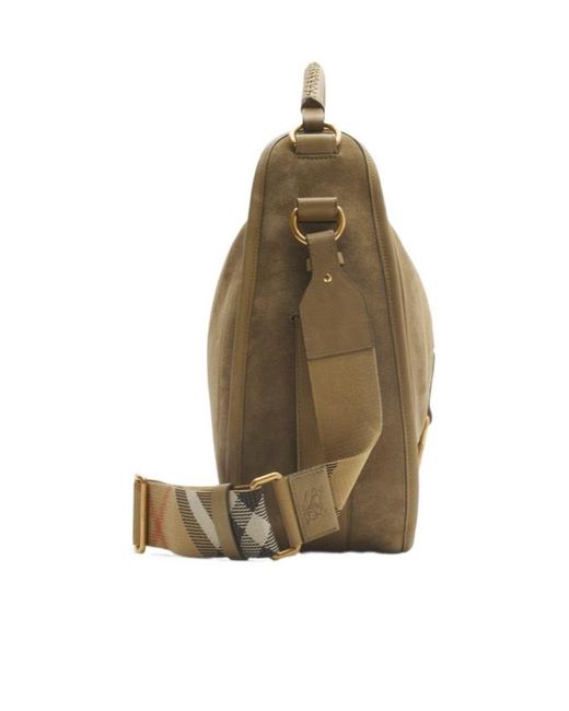 Burberry Brown Medium B Clip Messenger Bag