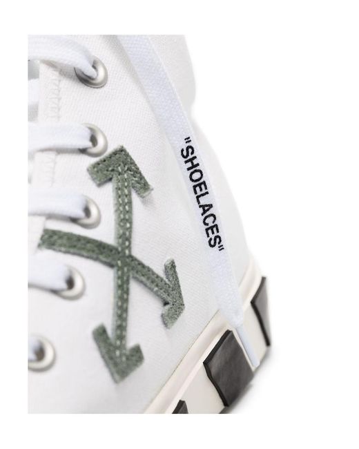Off-White c/o Virgil Abloh White Vulcanised Mid-Top Sneakers for men