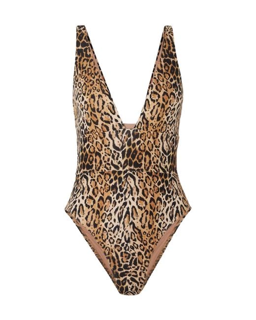 Melissa Odabash Brown Leopard Print One-Piece Swimsuit