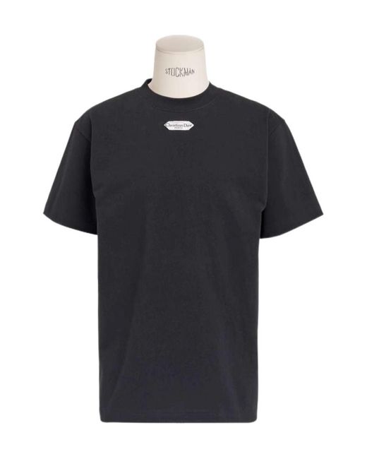 Dior Black Homme Christian Paris Tag T-Shirt for men