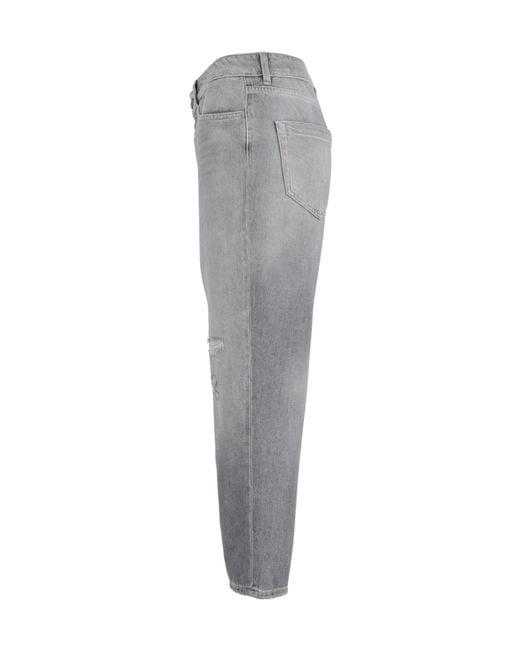 Dondup Gray Button-Fly Jeans