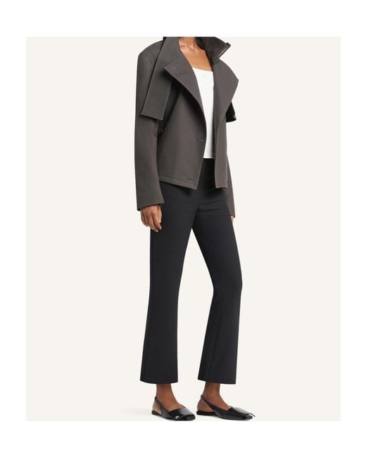 Courreges Gray Buckle Long-Sleeves Cotton Jacket