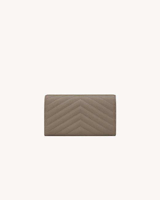 Saint Laurent Gray Large Flip Wallet