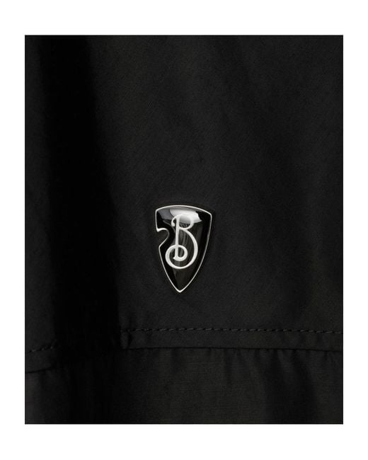 Burberry Black Short Nylon Cotton Parka