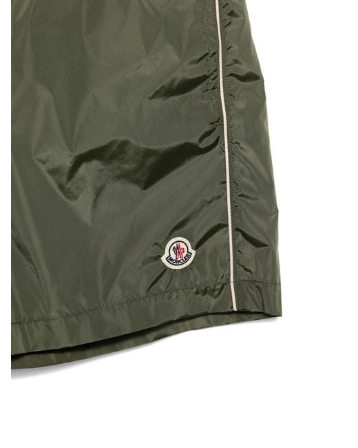Moncler Green Lisere Trim Swim Shorts for men