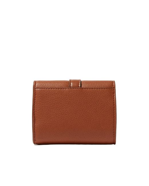 Stella McCartney Brown Ryder Padlock Tri-Fold Wallet for men