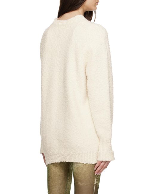 Maison Margiela White Crewneck Long Sleeved Jumper