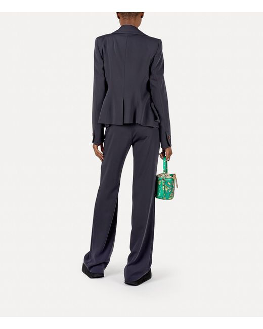 Vivienne Westwood Blue Straight-Leg Tailored Trousers