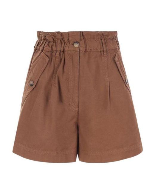 KENZO Brown High Waist Shorts