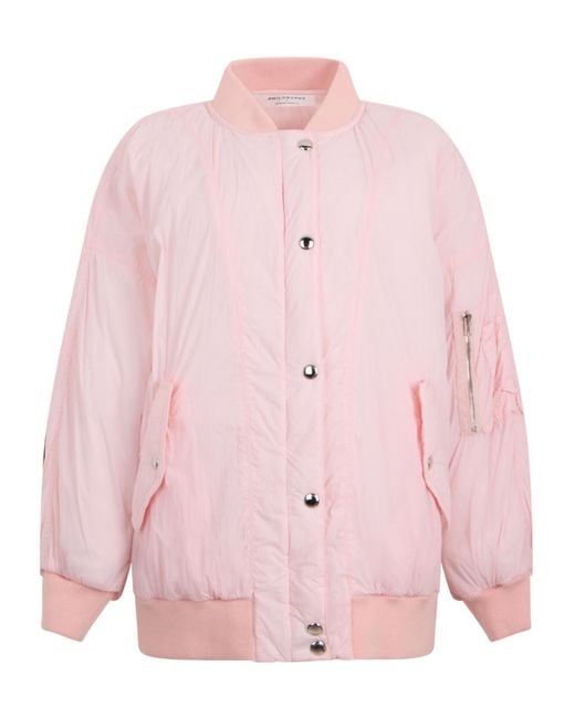 Philosophy Di Lorenzo Serafini Pink Long-Sleeved Casual Jacket