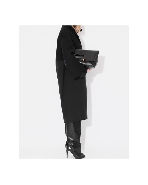 Alaïa Black Alaïa Collar Long-Sleeved Coat