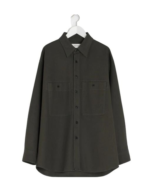 Lemaire Black Utility Overshirt for men