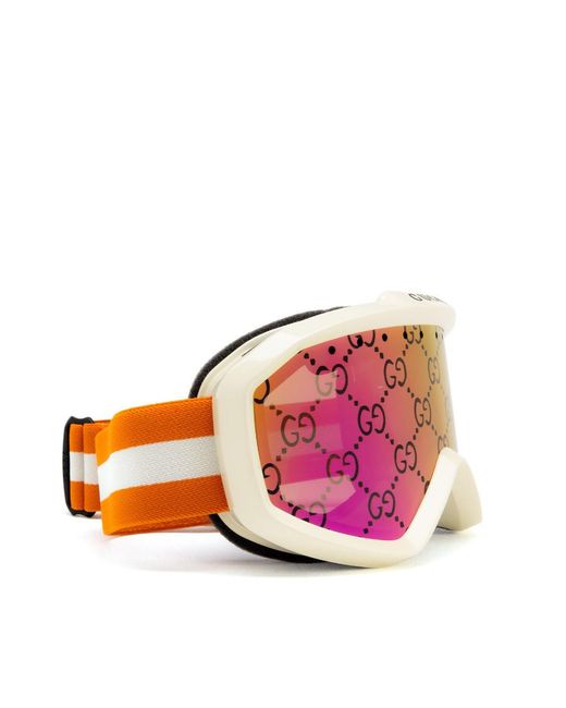 Gucci Purple Eyewear Ski Oversized Frame Goggles for men