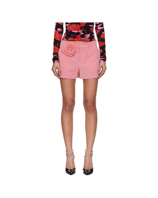 Blumarine Red Belt Loop Shorts