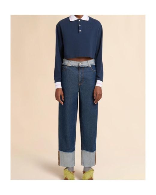 Marni Blue Denim Inside-Out Jeans