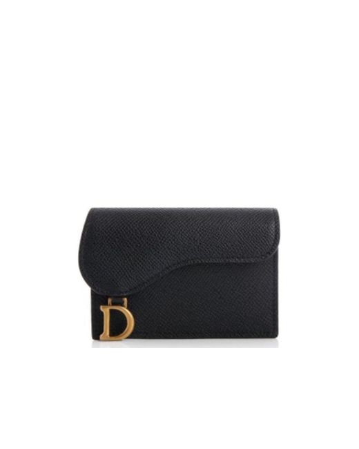 Dior Black Saddle Bloom Card Holder