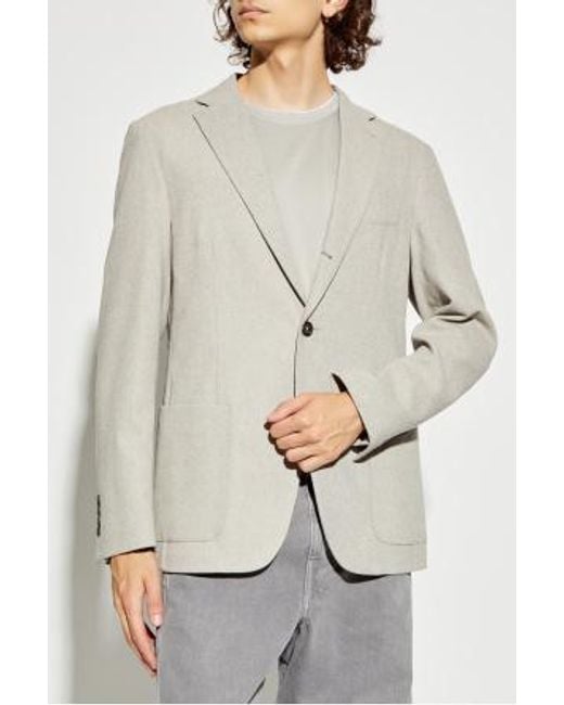 Eleventy White Single-Breasted Tailored Blazer for men
