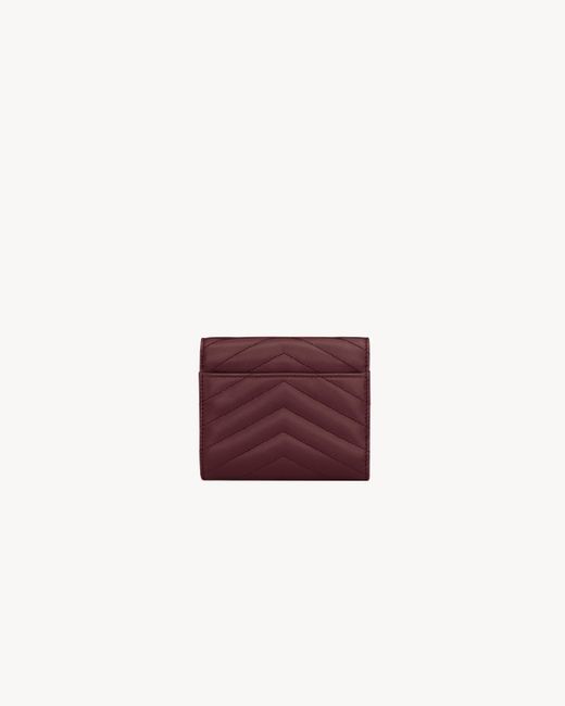 Saint Laurent Purple Trifold Wallet