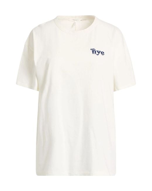 Rag & Bone White Minimalist Solid Color T-Shirt