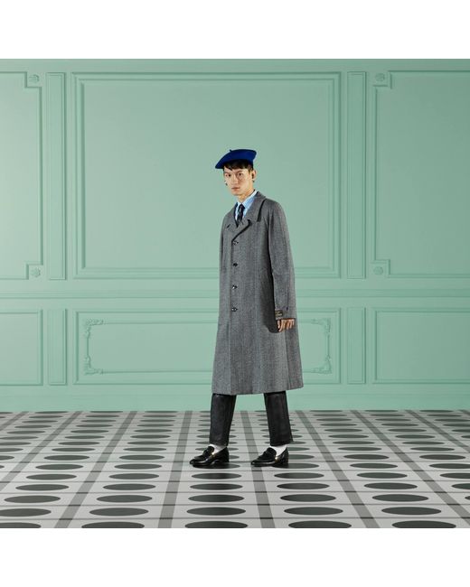Gucci Gray Single-Breasted Coats for men