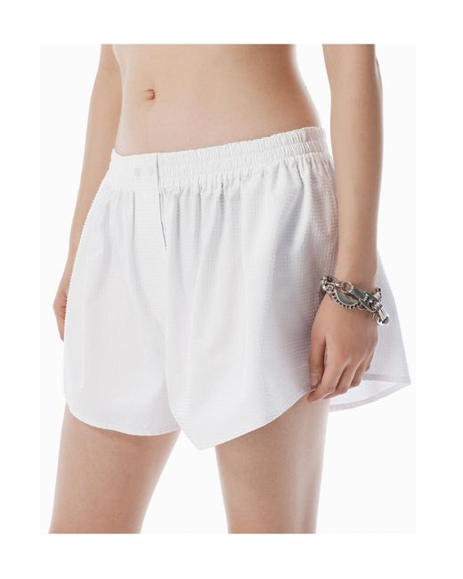 Alexander Wang White Embellished Boxer Shorts