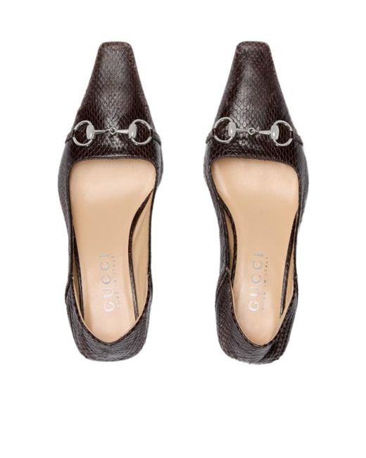 Gucci Python Print Pump Gucci Vittoria Python Pump in Brown | Lyst UK