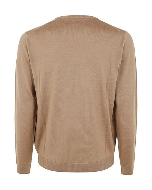 Nuur Brown Round-Neck Pullover for men