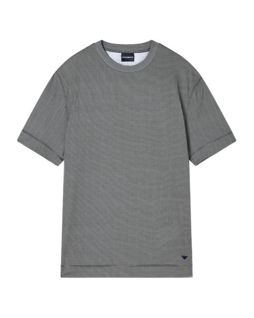 Emporio Armani Gray Patterned T-Shirt for men