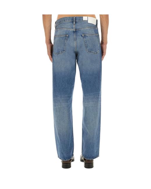 sunflower Blue Logo Patch Loose Fit Jeans for men
