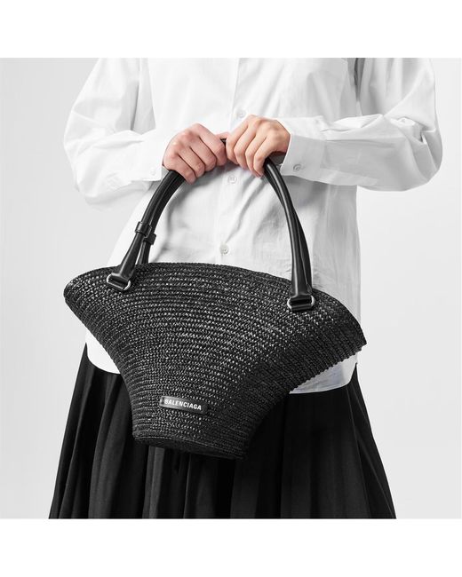Balenciaga Black Medium Beach Tote Bag