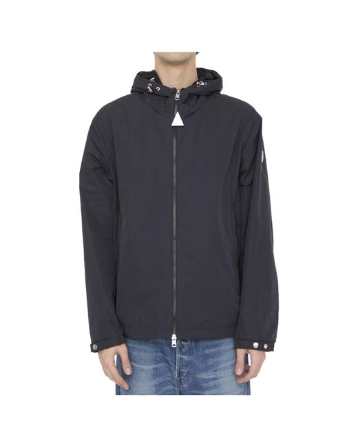 Moncler Blue Traversier Hooded Jacket for men