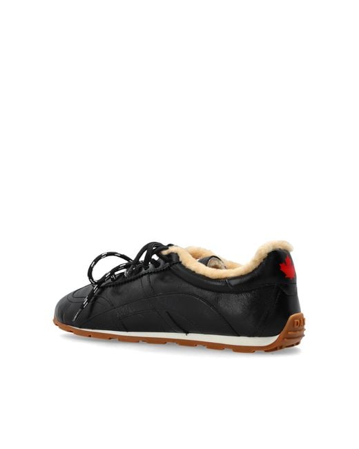 DSquared² Black Round-Toe Sneakers for men