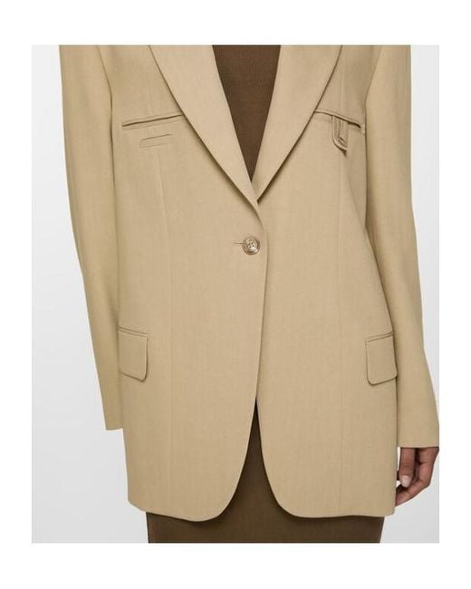 Acne Natural Single-Breasted Blazer