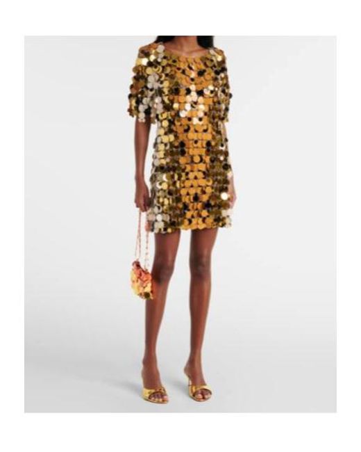 Rabanne Metallic Embellished Minidress