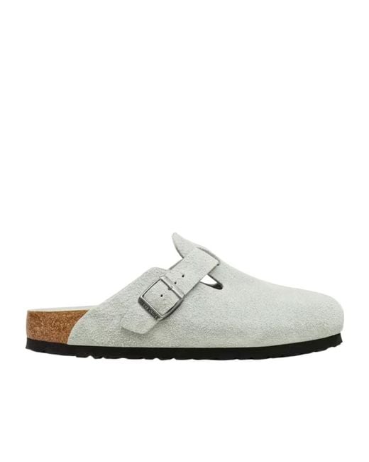 Birkenstock White Boston Bs Mules for men