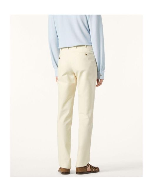 Loro Piana White Belt-Loop Casual Pants for men