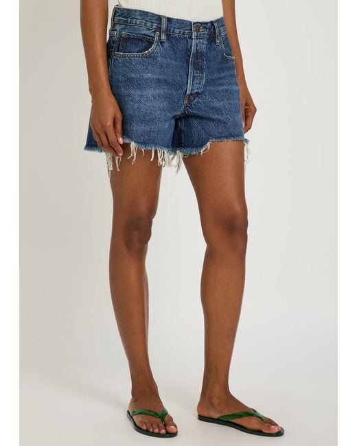 FRAME Blue Denim Shorts