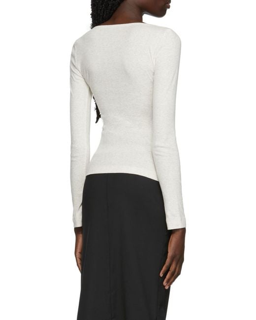 Rosetta Getty White Square Collar T-Shirt