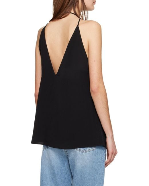 Totême Black Totême Double Halterneck Silk Top