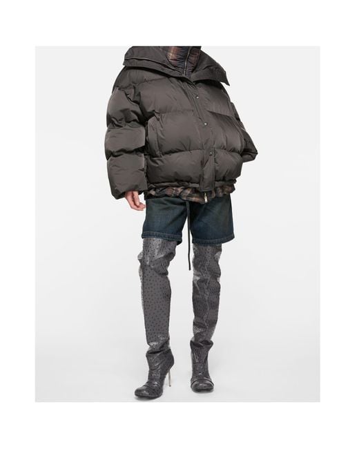 Acne Gray Zip Plaid Jacket