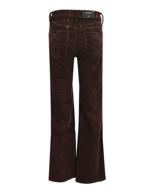 7 For All Mankind Brown Calie Straight Corduroy Pants