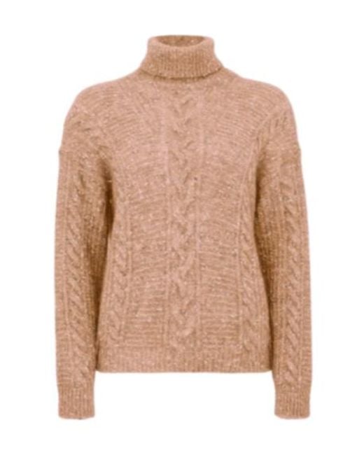 Max Mara Brown Long-Sleeve Knit Top