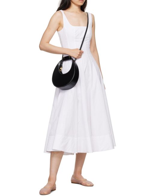 Staud Black Moon Leather Tote