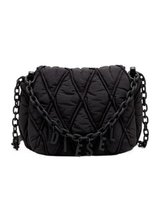 DIESEL Black Charm-D S-Small Shoulder Bag