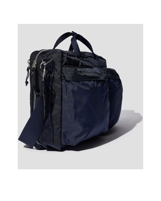 Porter-Yoshida and Co Blue Two-Pocket Messenger Bag for men